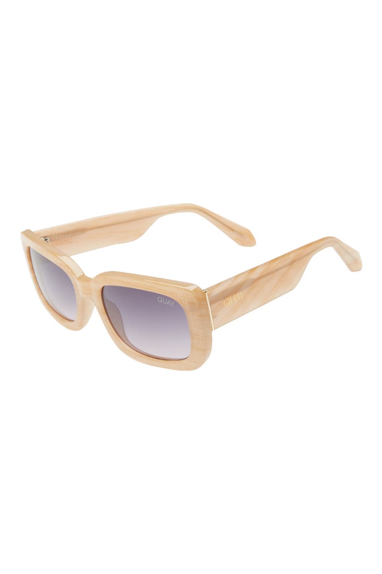 Yada Yada 55mm Rectangular Sunglasses, Alternate, color, IVORY / BROWN TO TAN