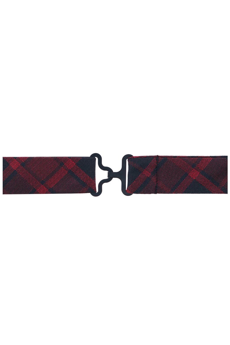 Kincaid Plaid Silk Bow Tie, Alternate, color, RED PLAID