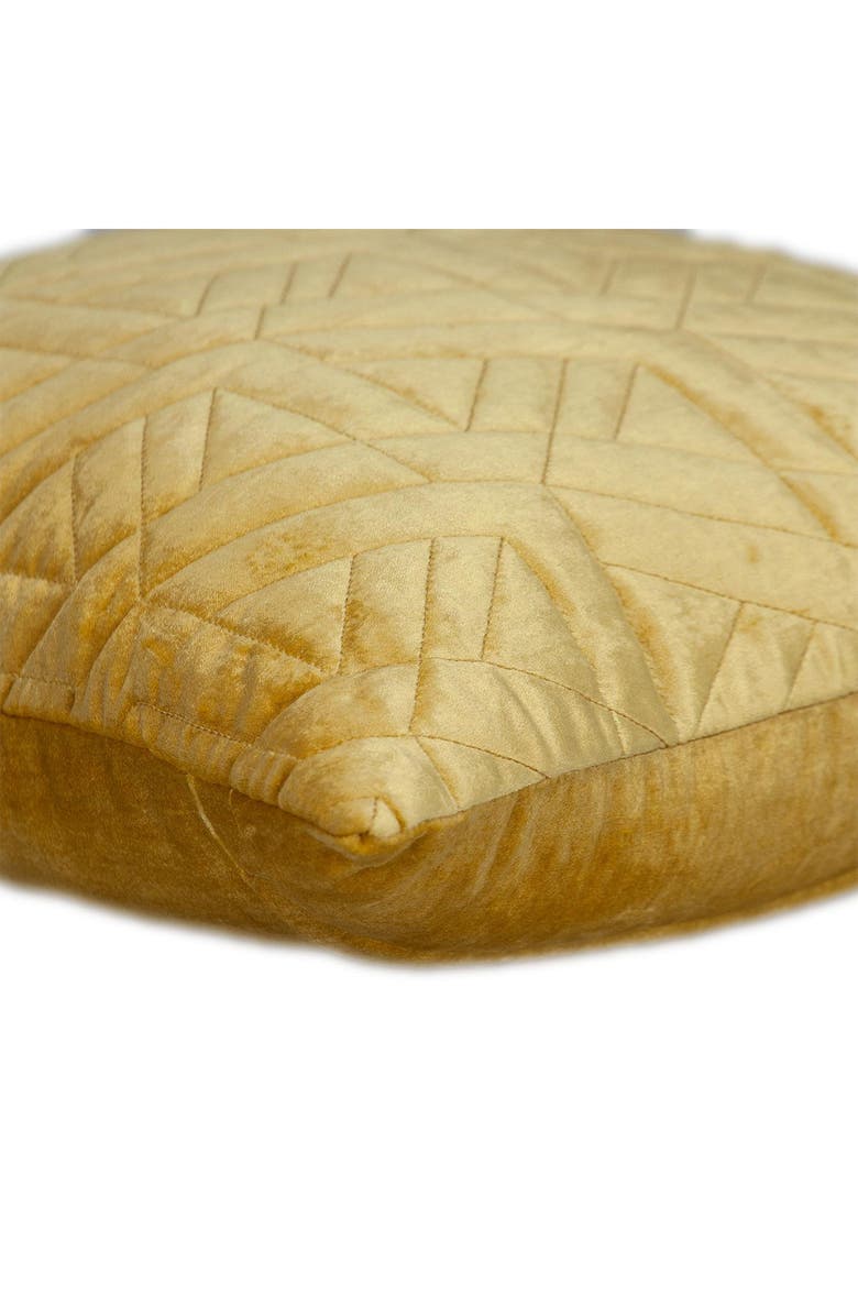 PARKLAND COLLECTION Delta Topstitched Throw Pillow, Alternate, color, Yellow