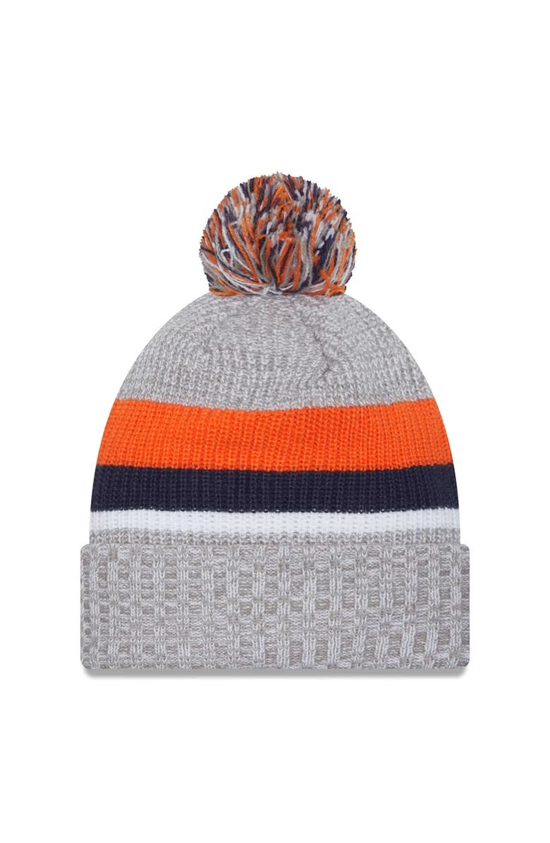 New Era Men's New Era Heather Gray Denver Broncos Cuffed Knit Hat with Pom, Alternate, color, Heather Gray
