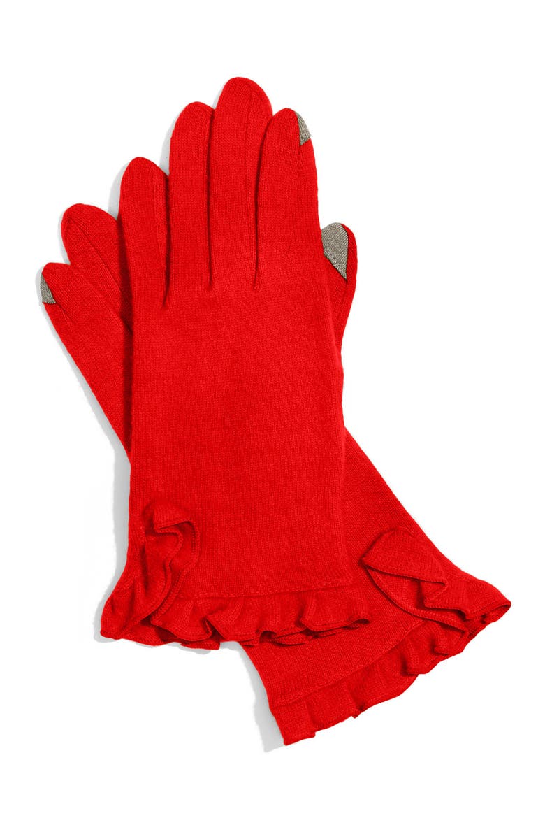 'Touch' Tech Gloves, Main, color, LACQUER RED