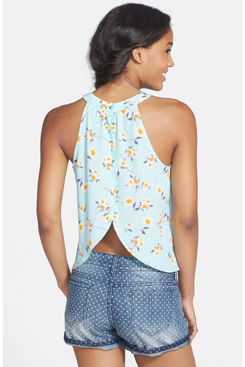 Print Envelope Back Tank, Alternate, color, MINT FLORAL