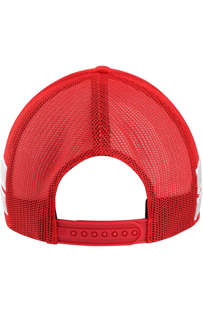 '47 Men's '47 Scarlet Ohio State Buckeyes Sideband Trucker Adjustable Hat, Alternate, color, Scarlet