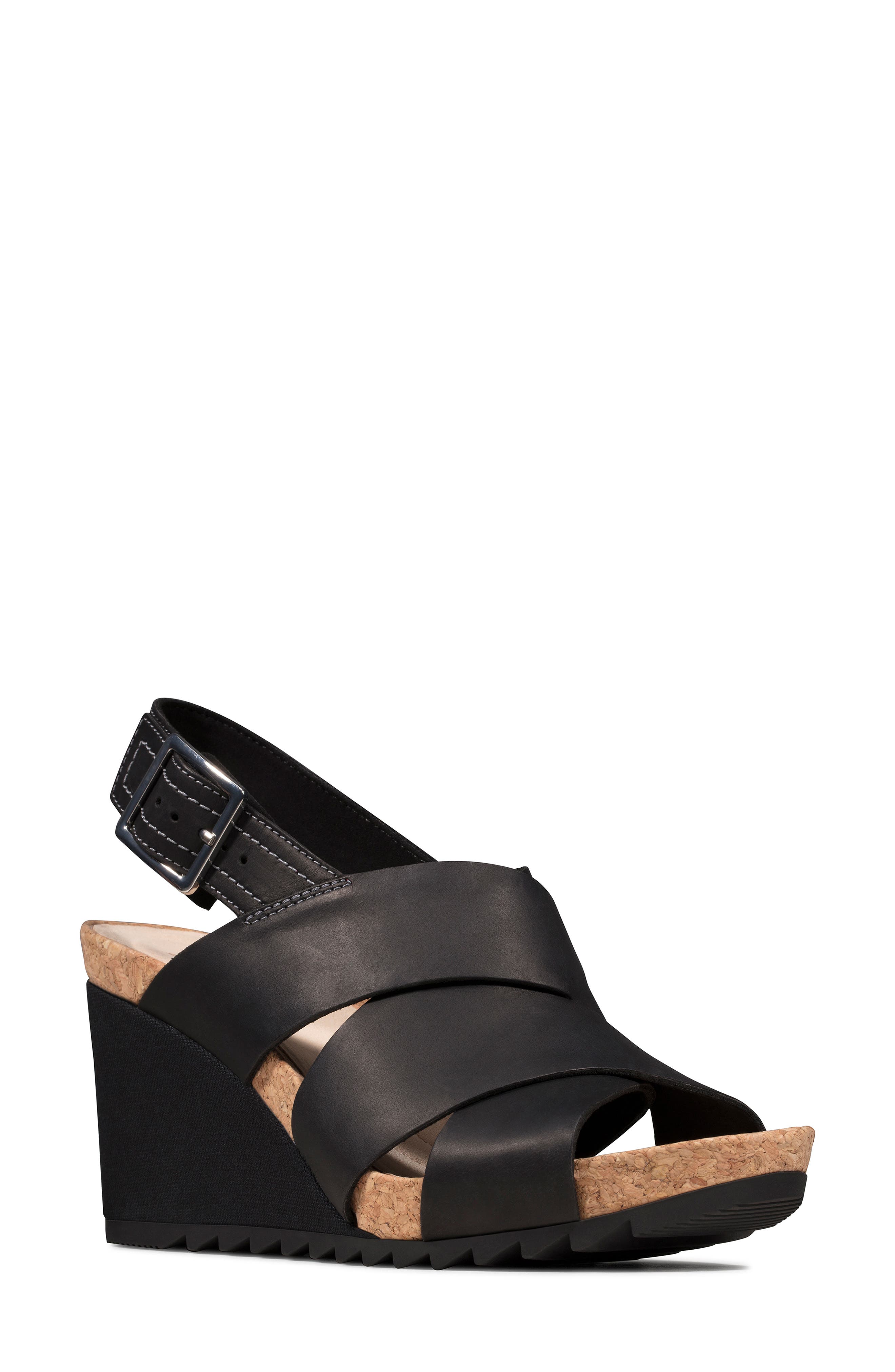 Clarks<sup>®</sup> Flex Platform Wedge Sandal, Main, color, 