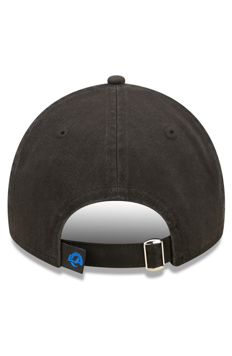 New Era Men's New Era Black Los Angeles Rams 2022 Sideline Adjustable 9TWENTY Hat, Alternate, color, 