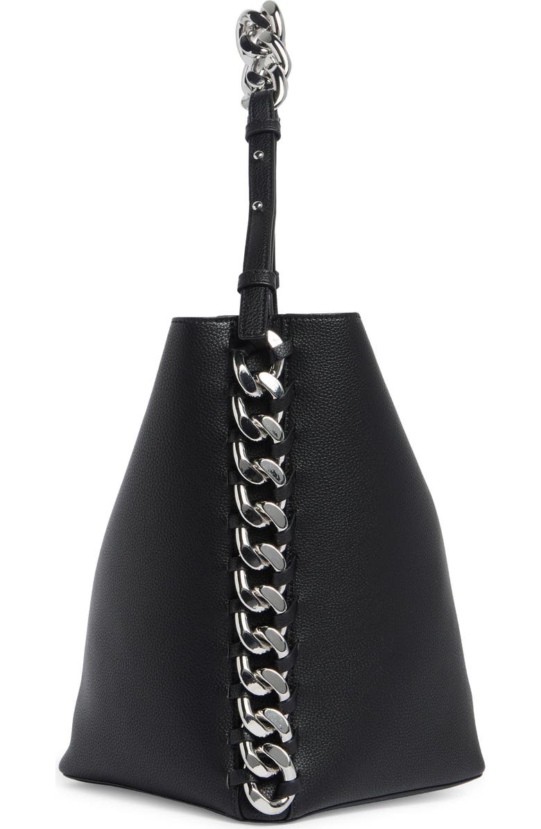 DKNY Riona Bucket Bag, Alternate, color, Black/ Silver