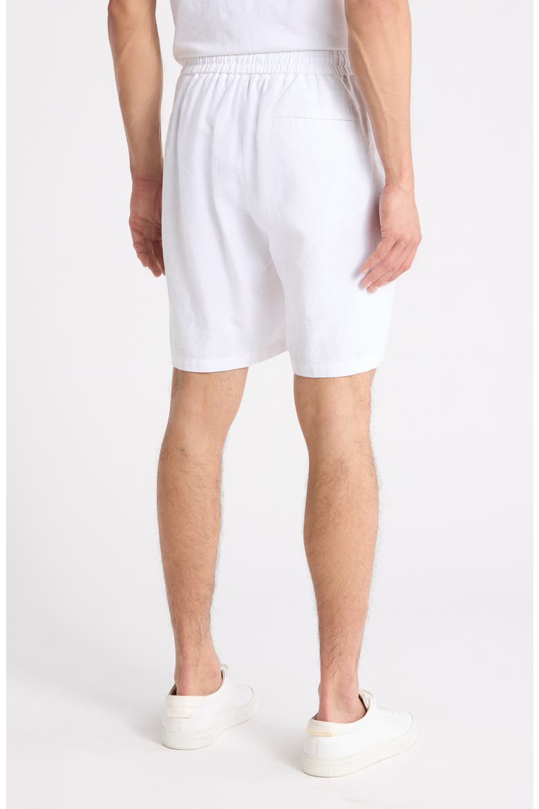 Otto Linen & Cotton Shorts, Alternate, color, WHITE/ WHITE
