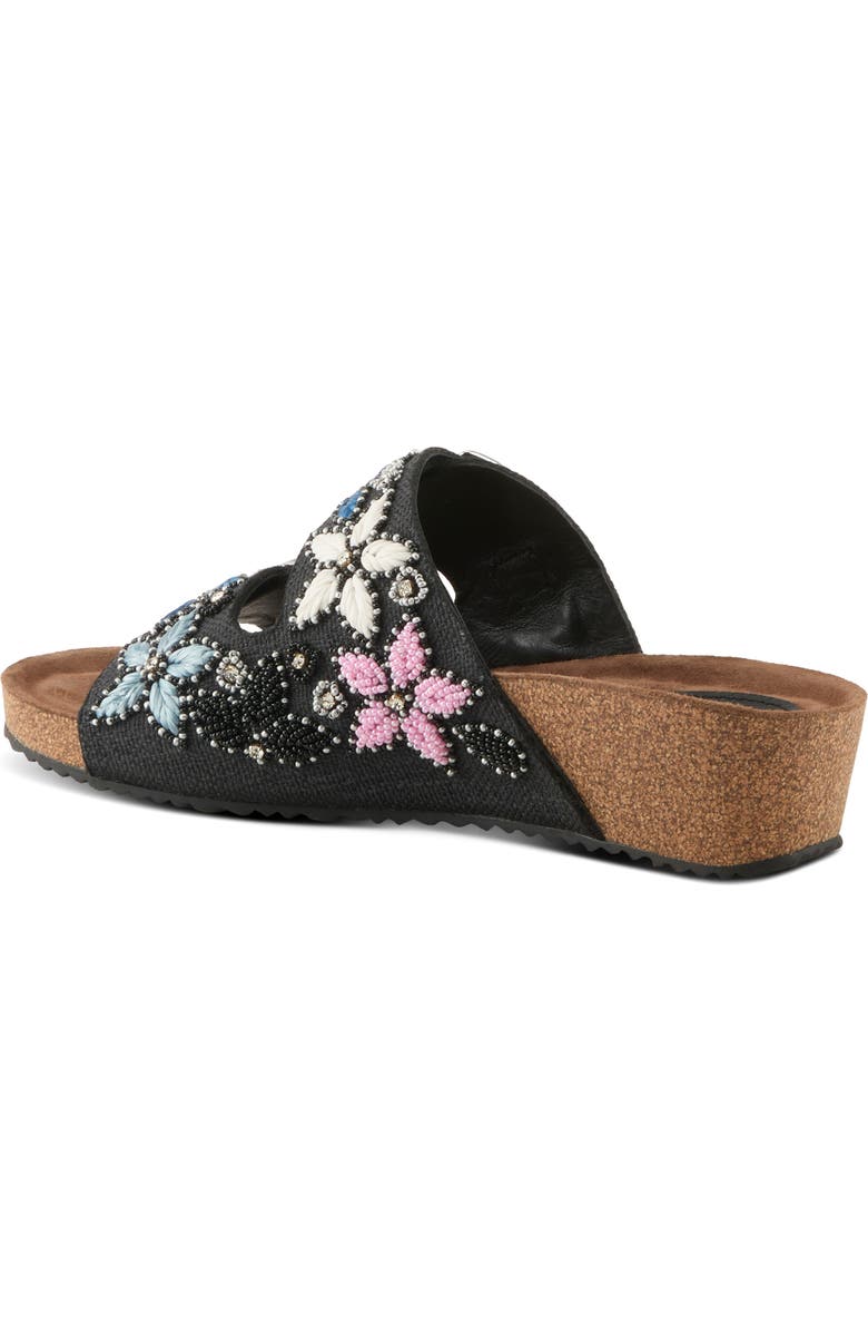 AZURA BY SPRING STEP Miraflores Platform Wedge Slide Sandal, Alternate, color, Black Multi