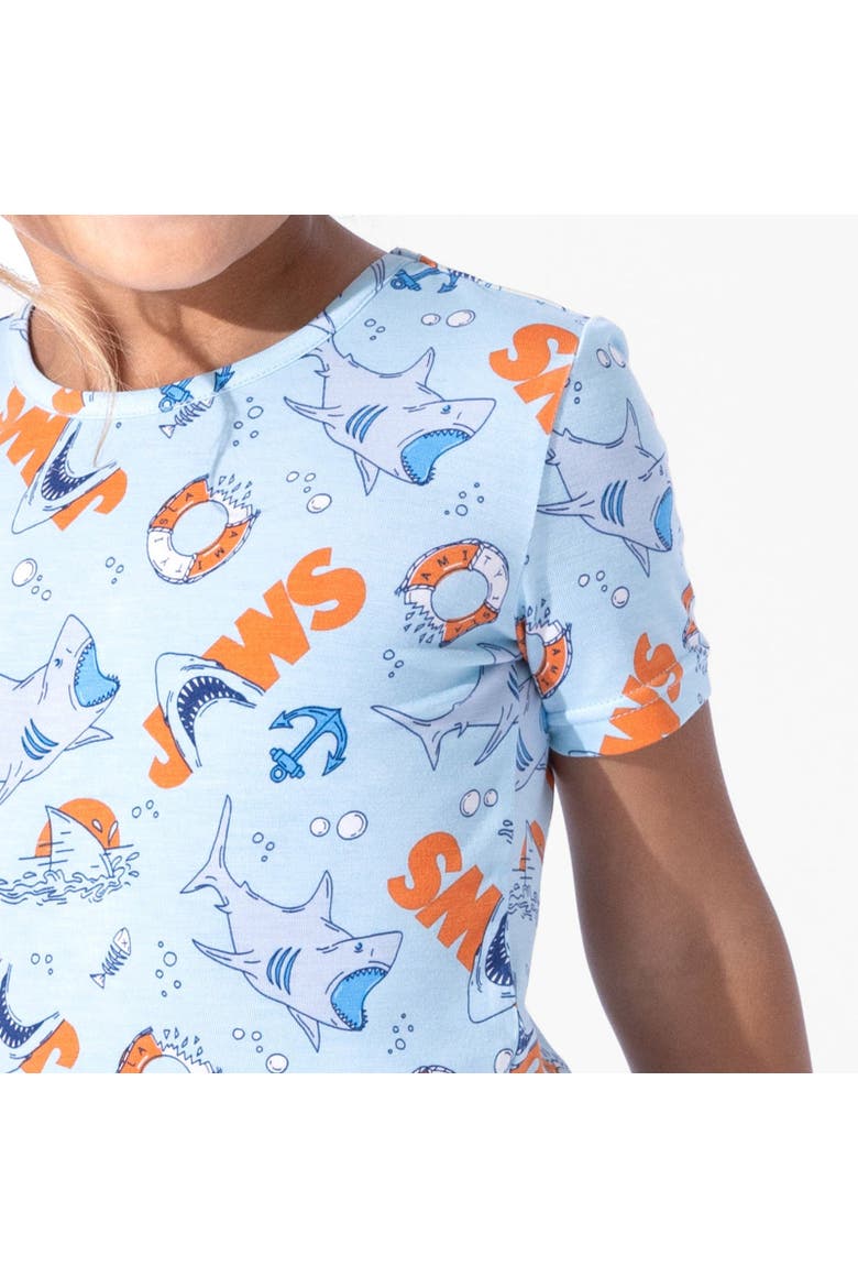 JAWS Kids 2-Piece Short Sleeve & Shorts Pajama Set, Alternate, color, JAWS