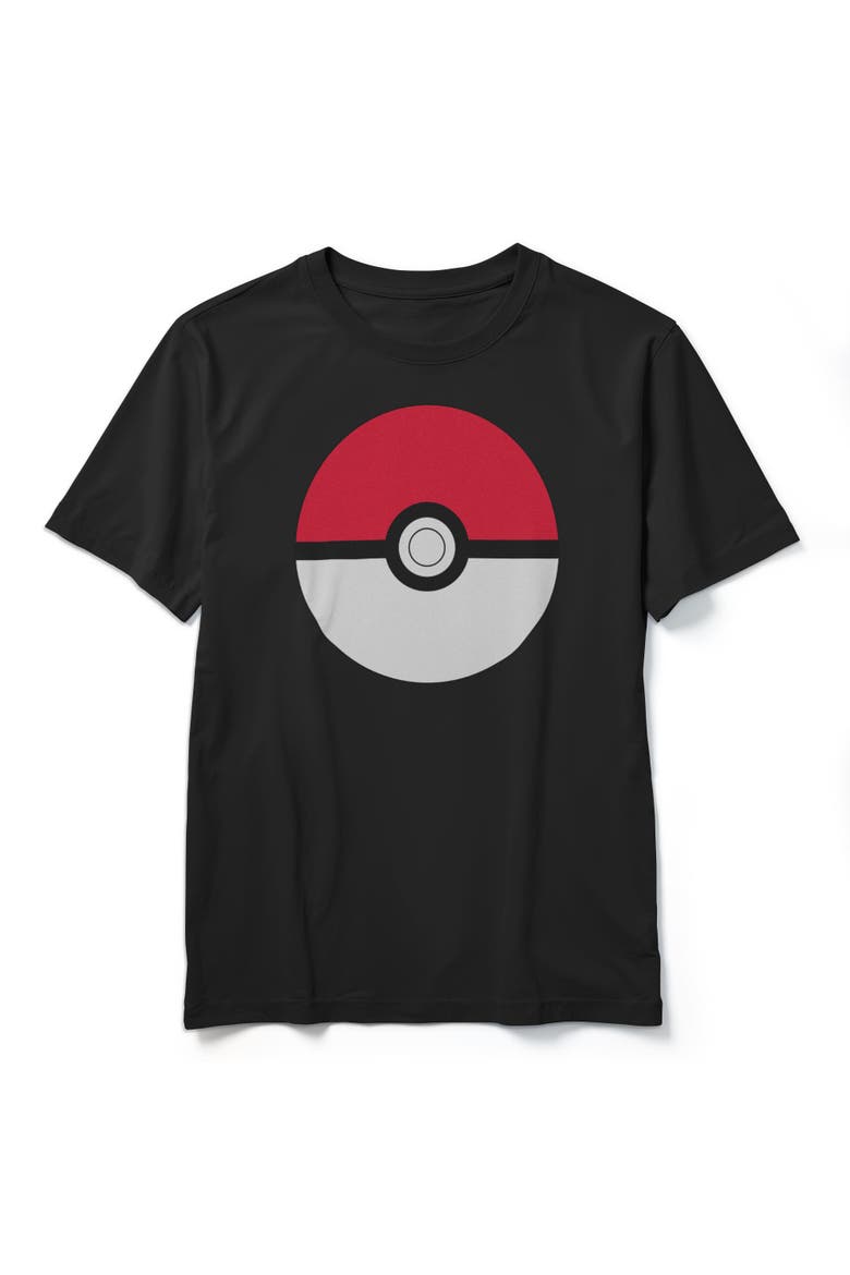 Boy's Pokemon Pokeball Icon  Graphic T-Shirt, Main, color, Black