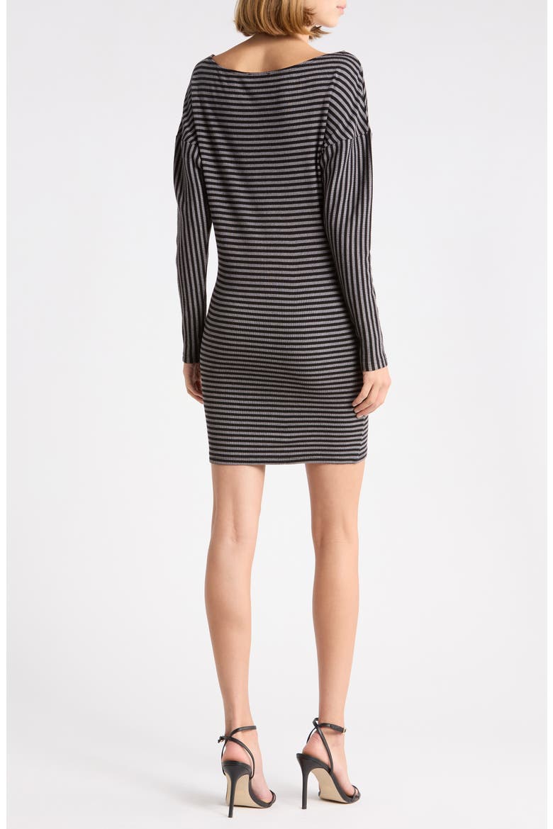 Alayne Long Sleeve Ribbed Minidress, Alternate, color, MULTI