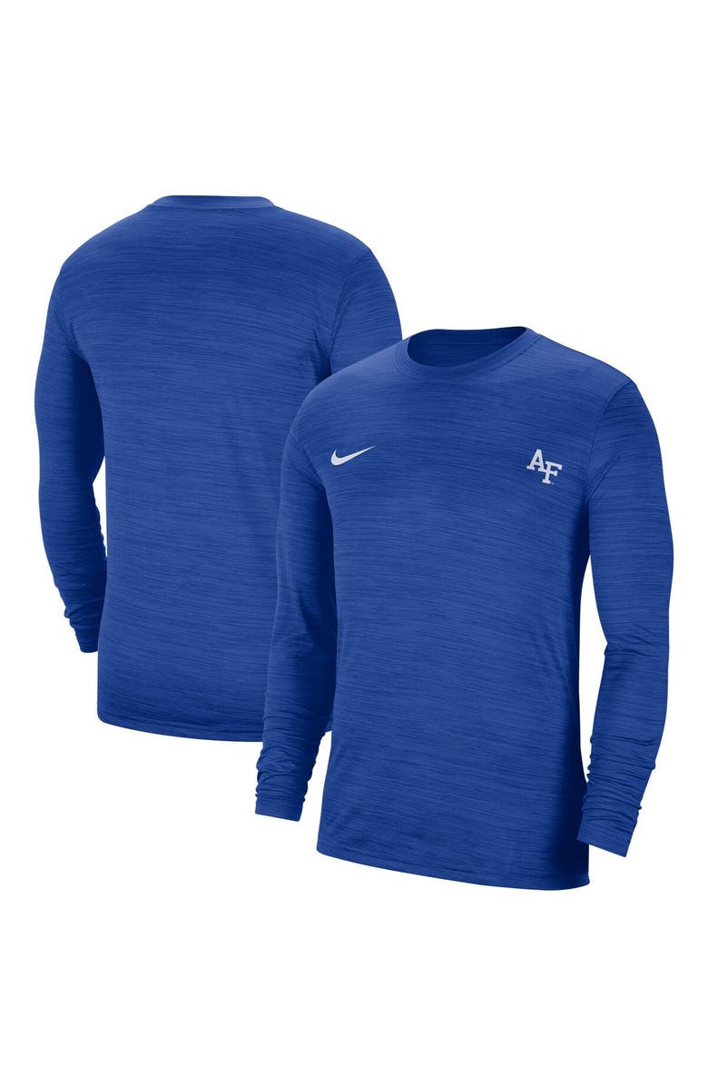 Nike Men's Nike Royal Air Force Falcons Velocity Legend Performance Long Sleeve T-Shirt, Main, color, 