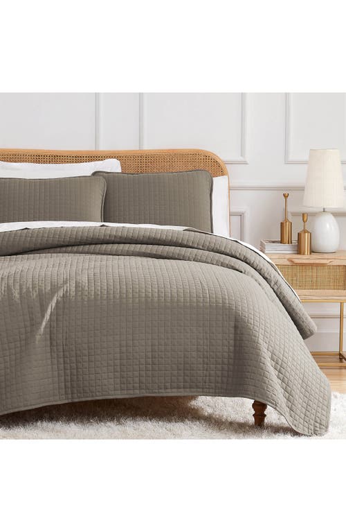 Southshore Fine Linens Vilano Oversize Quilt Set In Dark Taupe