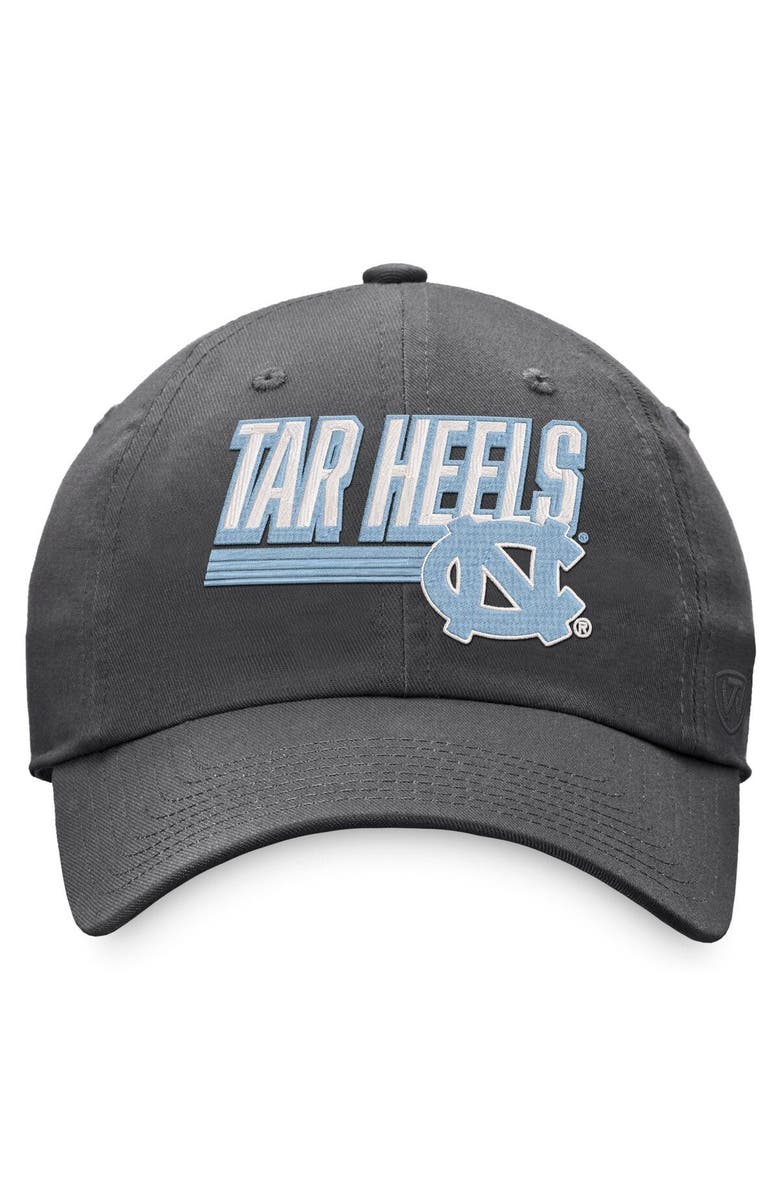 TOP OF THE WORLD Men's Top of the World Charcoal North Carolina Tar Heels Slice Adjustable Hat, Alternate, color, Charcoal