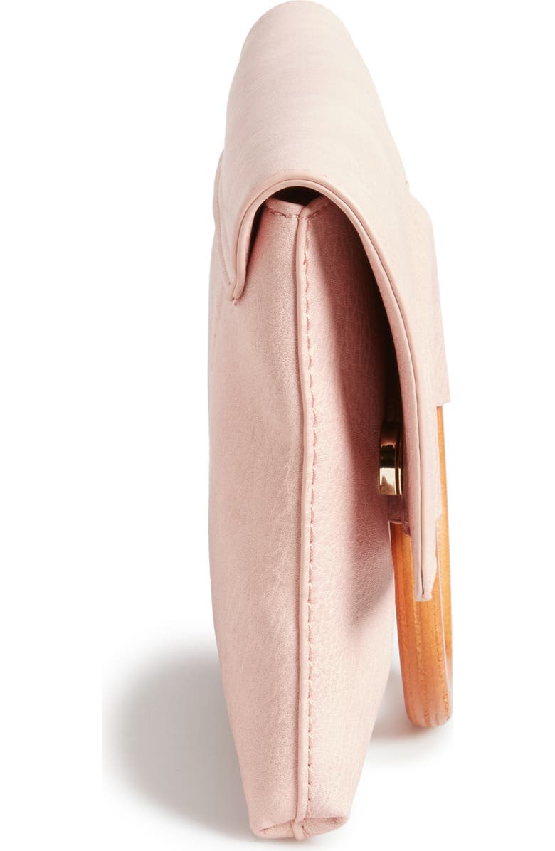 BP. Faux Leather Circle Clutch, Alternate, color,