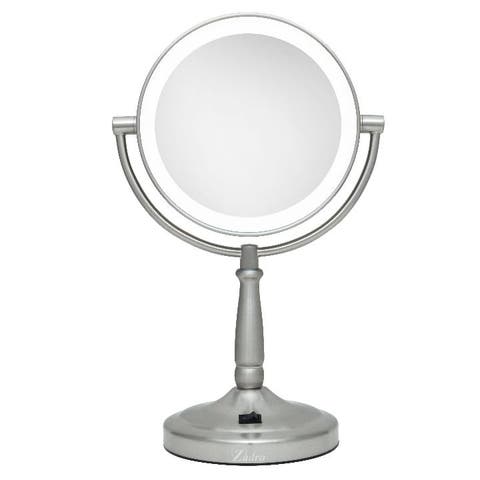 Lighted Makeup Mirror with 10X/1X Magnifications & Cordless