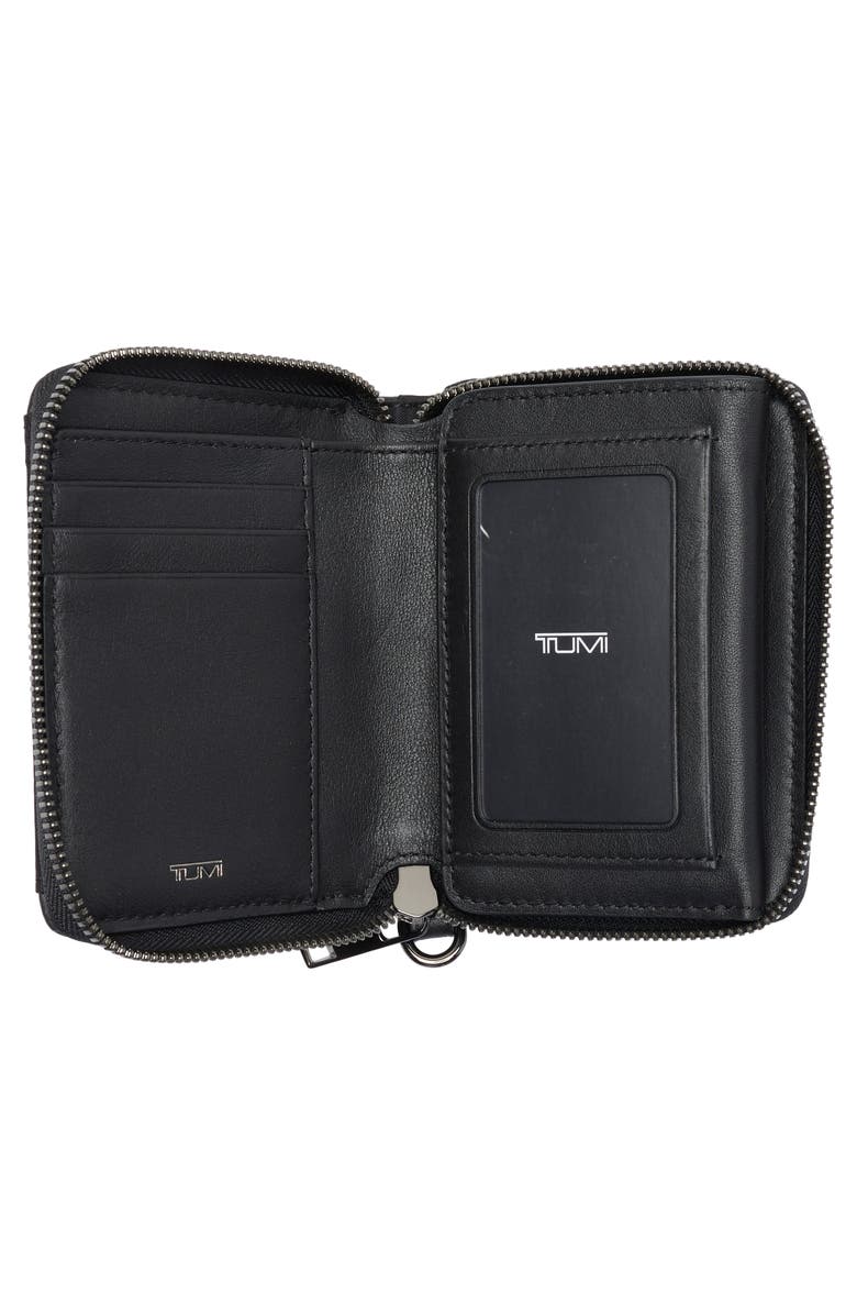 TUMI Tri-Fold Zip Wallet, Alternate, color, Black/ Gunmetal