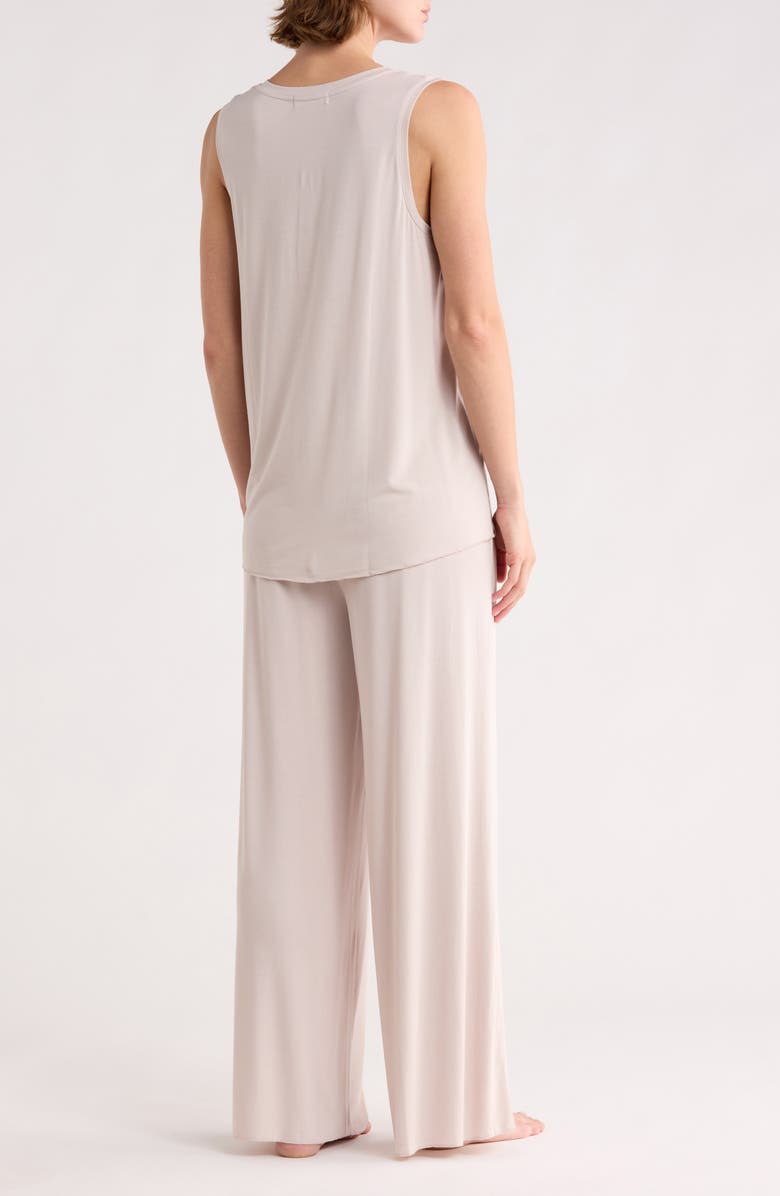 Barefoot Dreams<sup>®</sup> Henley Tank & Pants Pajamas, Alternate, color, Silver Ice