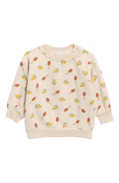 Mush Monster Mushroom Print Sweatshirt