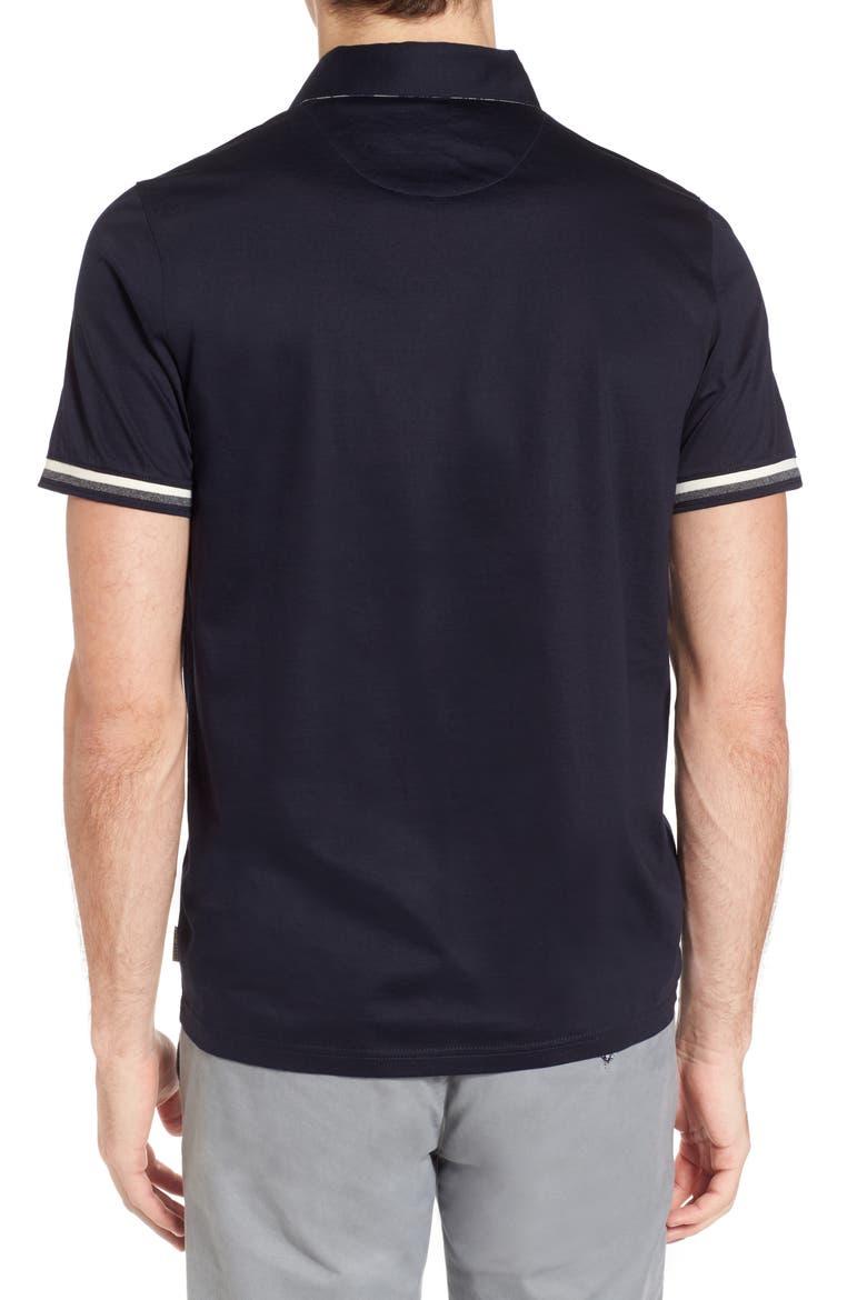 Puggle Trim Fit Polo, Alternate, color, NAVY