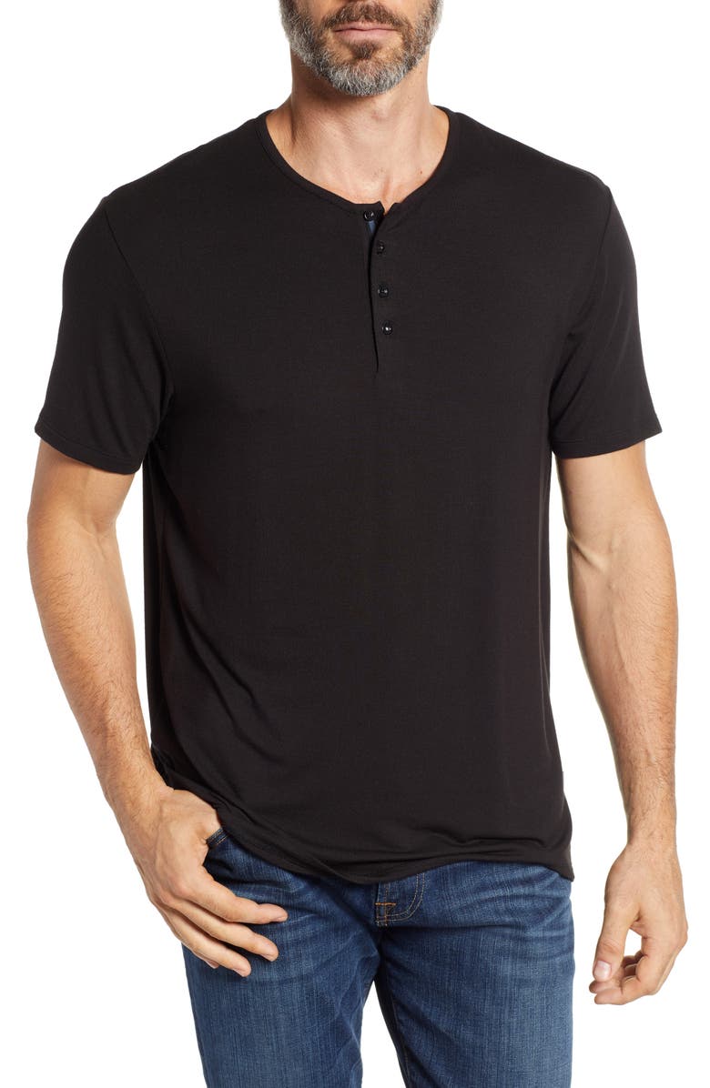 Stone Rose Short Sleeve Stretch Modal Henley, Main, color, 