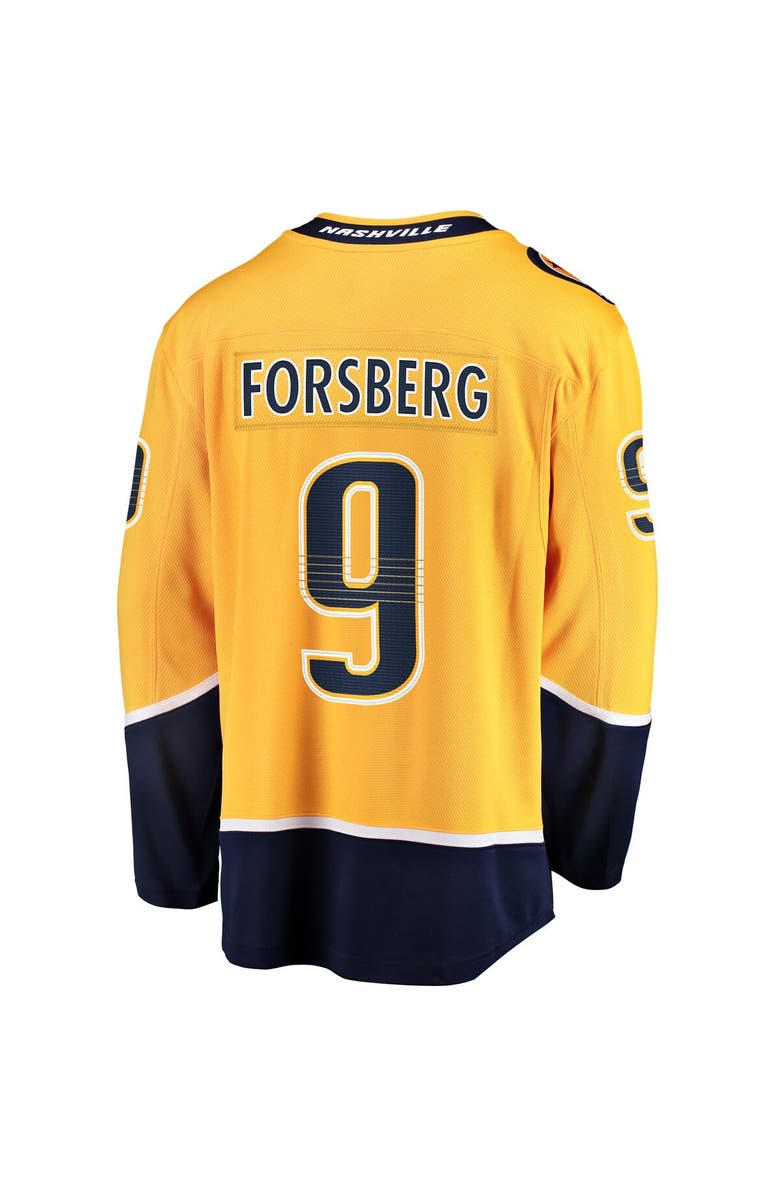FANATICS Men's Fanatics Filip Forsberg Gold Nashville Predators Home Breakaway Jersey, Alternate, color, Gold