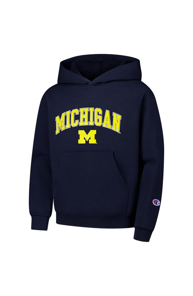 Champion Youth Champion Navy Michigan Wolverines Campus Pullover Hoodie, Alternate, color, Navy
