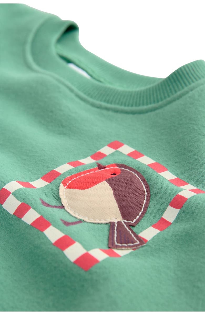 NEXT Kids' Christmas Cotton Blend Sweatshirt, Alternate, color, Green