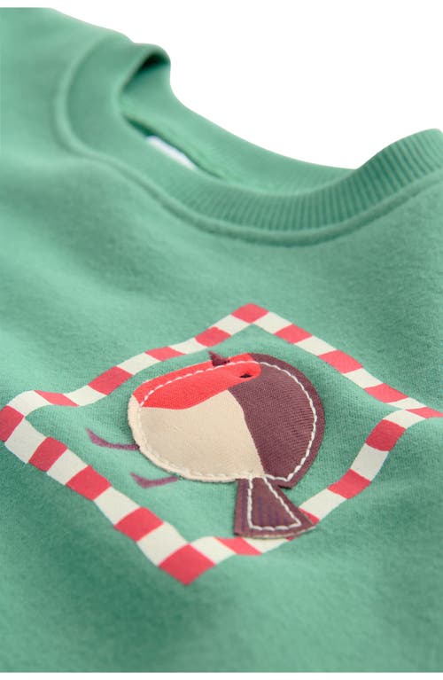 Next Kids' Christmas Cotton Blend Sweatshirt In Green