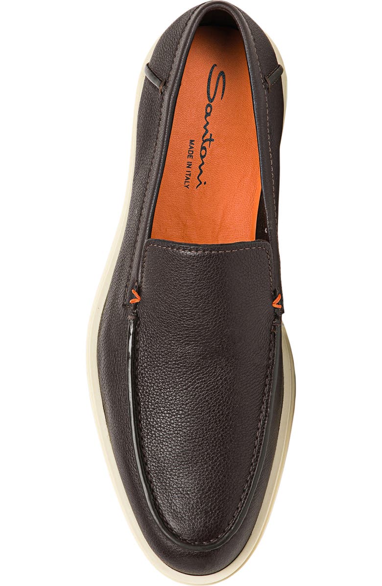 Santoni Botanist Slip-On Shoe, Alternate, color, Dark Brown Leather