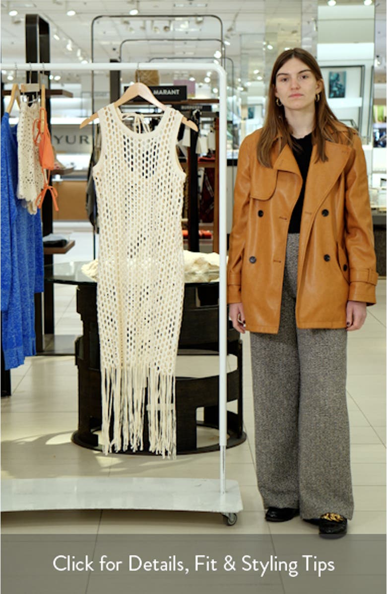 Fringe Open Stitch Cover-Up Dress, sales video thumbnail