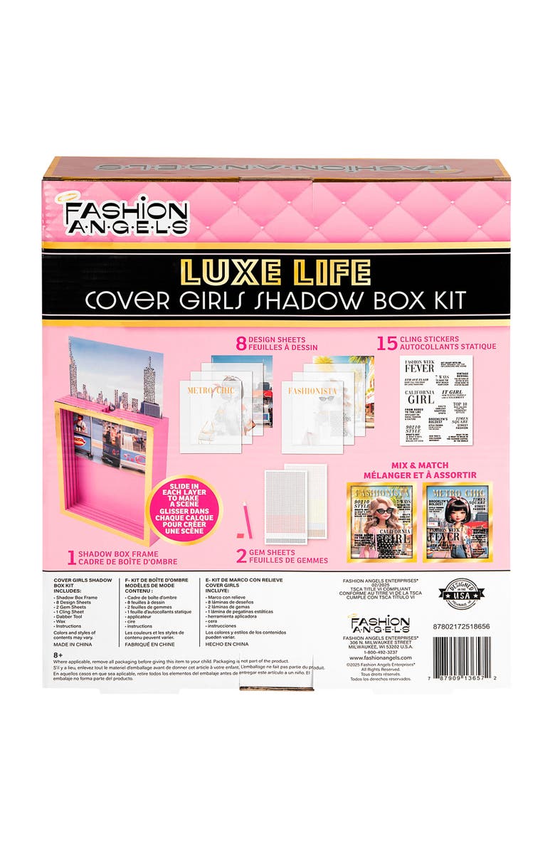 Fashion Angels Luxe Life Cover Girls Shadow Box Kit, DIY Craft Set, Kids 8+, Alternate, color, Multicolored