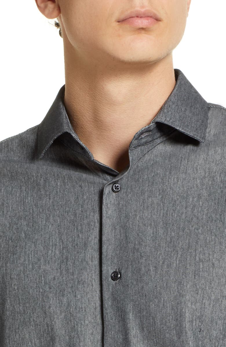 Nordstrom Trim Fit Non-Iron Flexweave Dress Shirt, Alternate, color, 