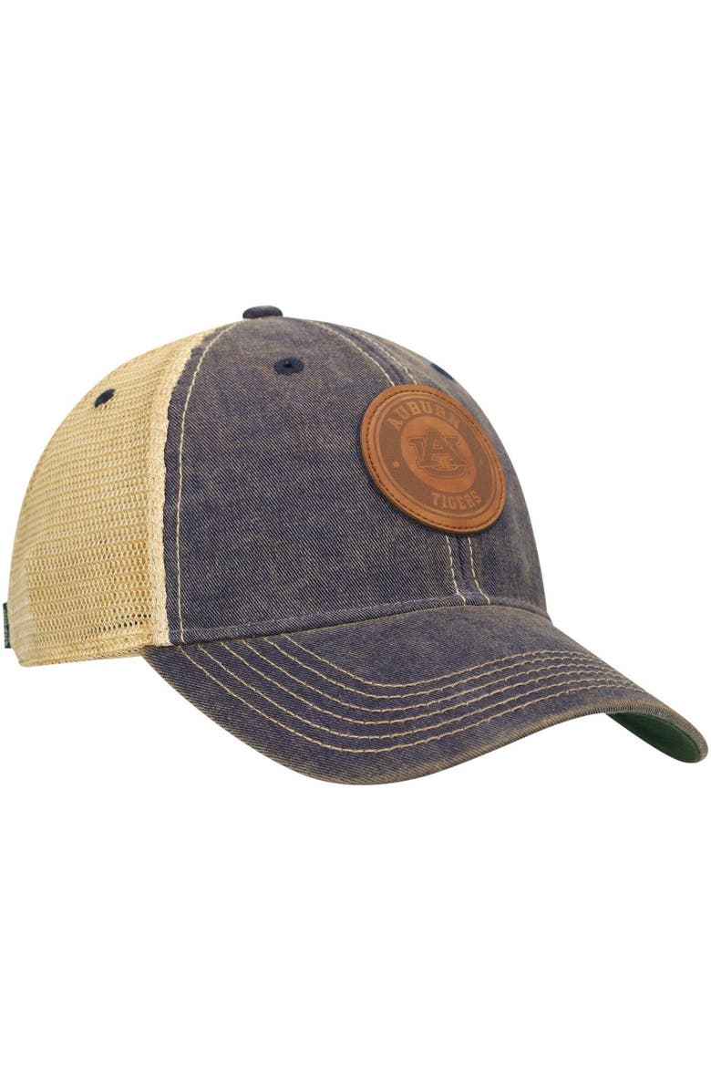 LEGACY ATHLETIC Men's Navy Auburn Tigers Target Old Favorite Trucker Snapback Hat, Alternate, color, 