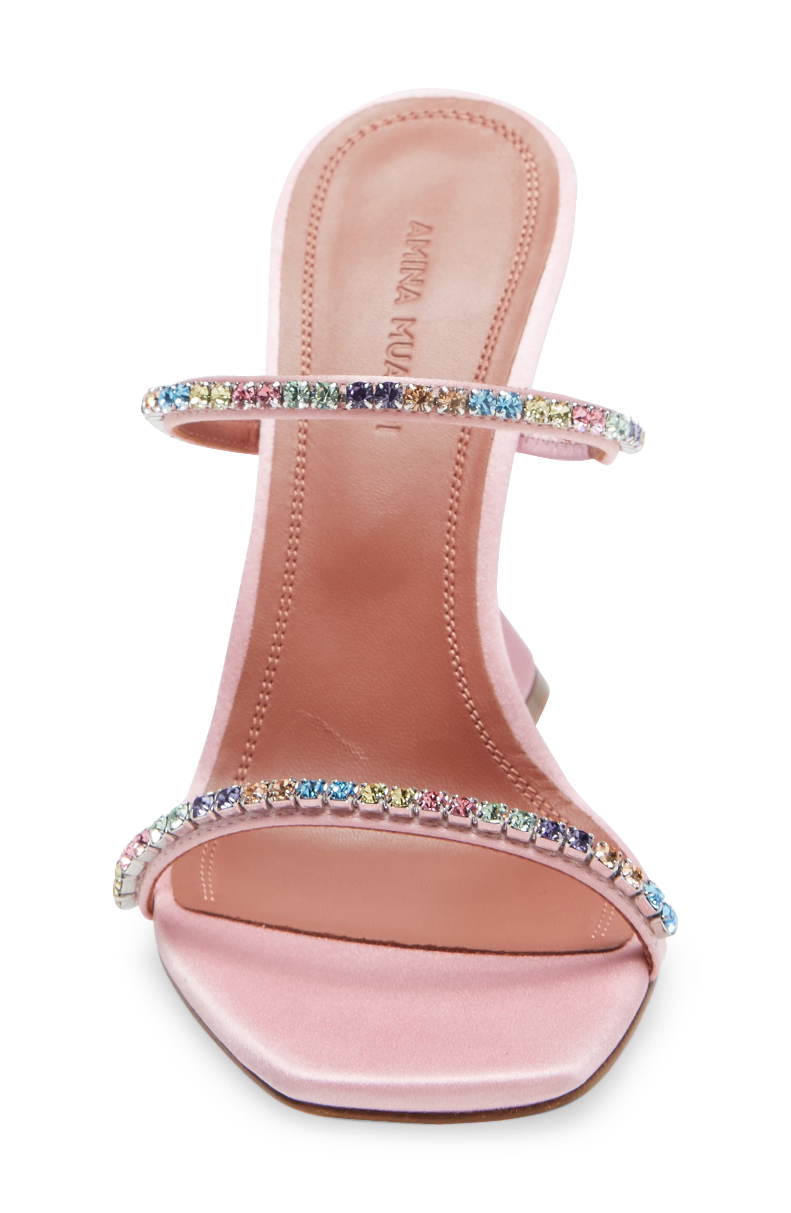 Amina Muaddi Gilda Crystal Slide Sandal, Alternate, color, 