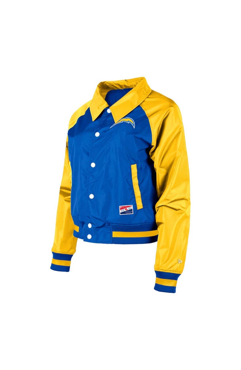 New Era Women's New Era Powder Blue Los Angeles Chargers Coaches Raglan Full-Snap Jacket, Alternate, color, Powder Blue