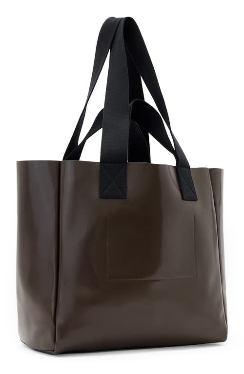 Allsaints Leather Izzy Tote Bag In Brown