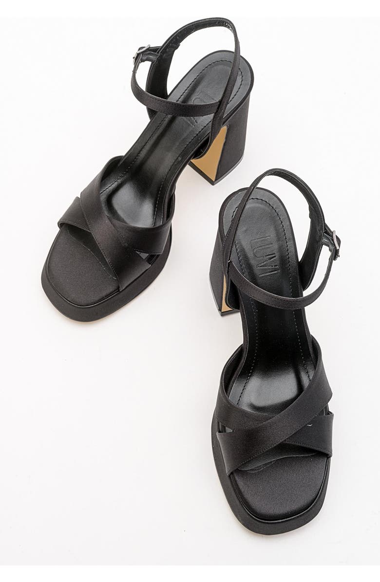 Forever & Always Shoes Yvonne Platform Sandals, Alternate, color, Black