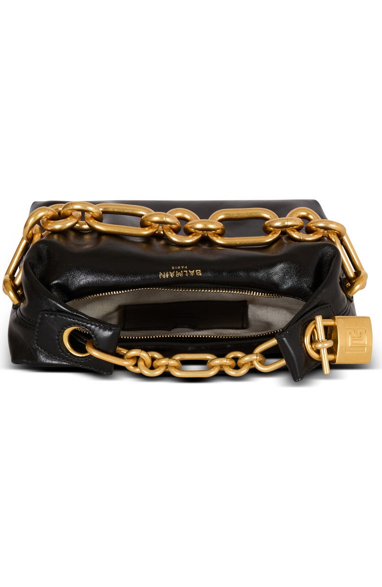 Balmain Mini Sync Bag In Calfskin Leather, Alternate, color, Black