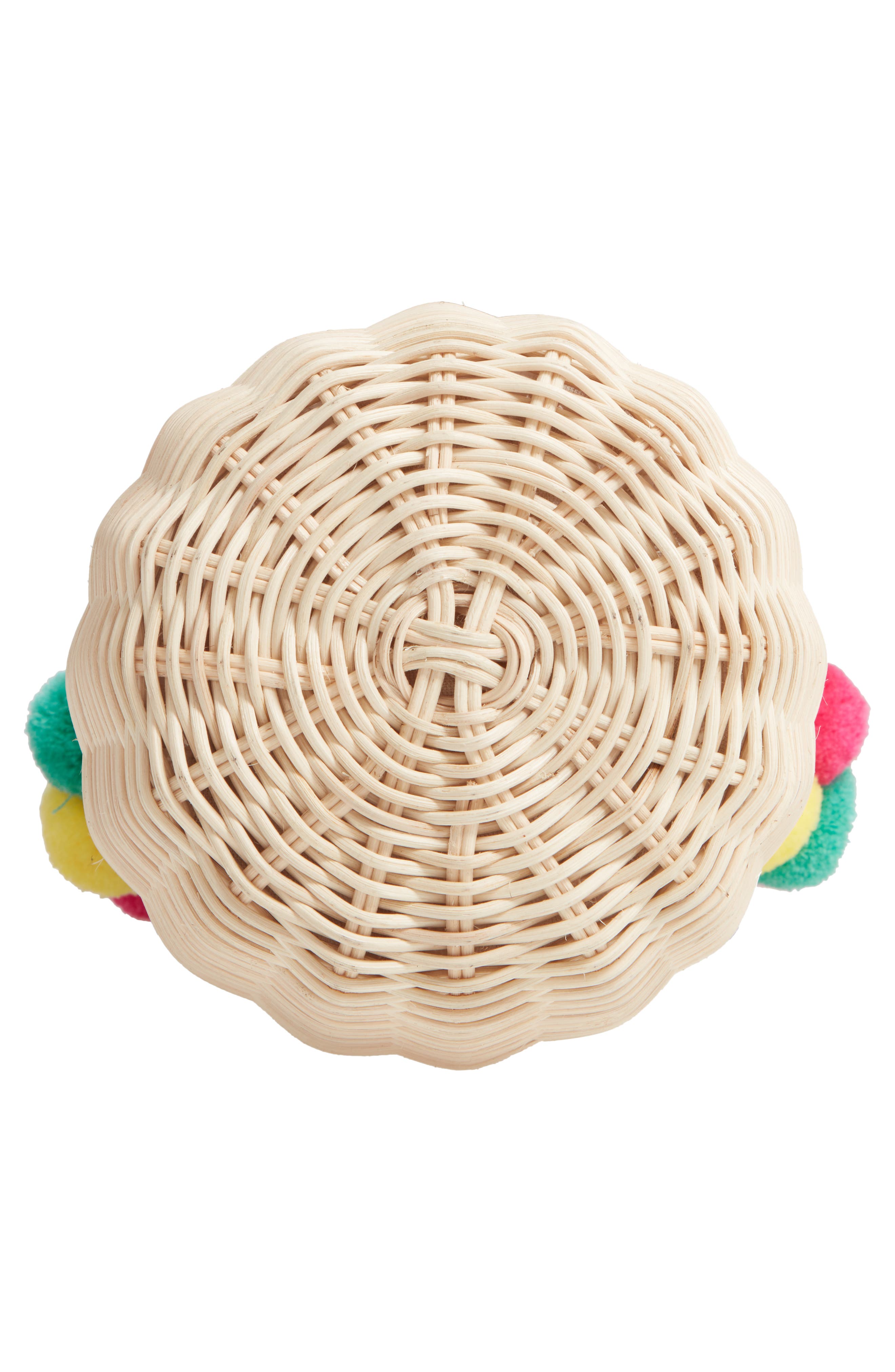 Halogen<sup>®</sup> x Atlantic-Pacific Pompom Wicker Bag, Alternate, color, 