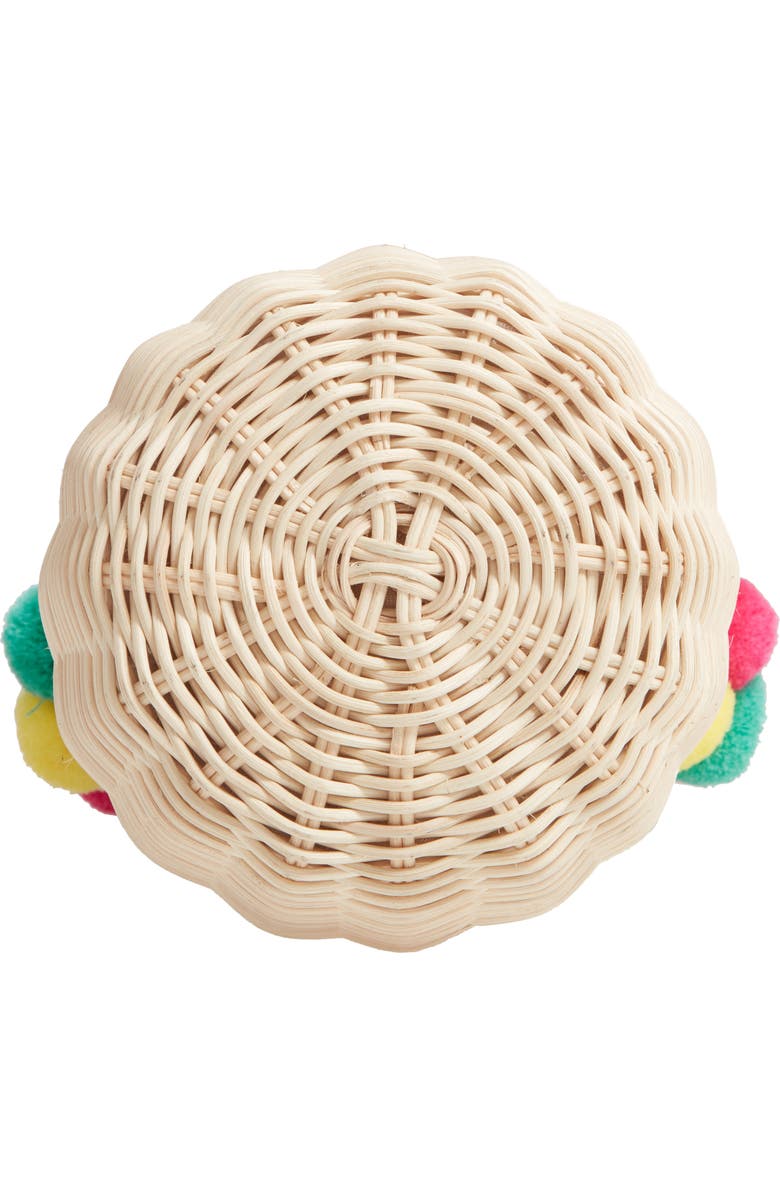 Halogen<sup>®</sup> x Atlantic-Pacific Pompom Wicker Bag, Alternate, color,