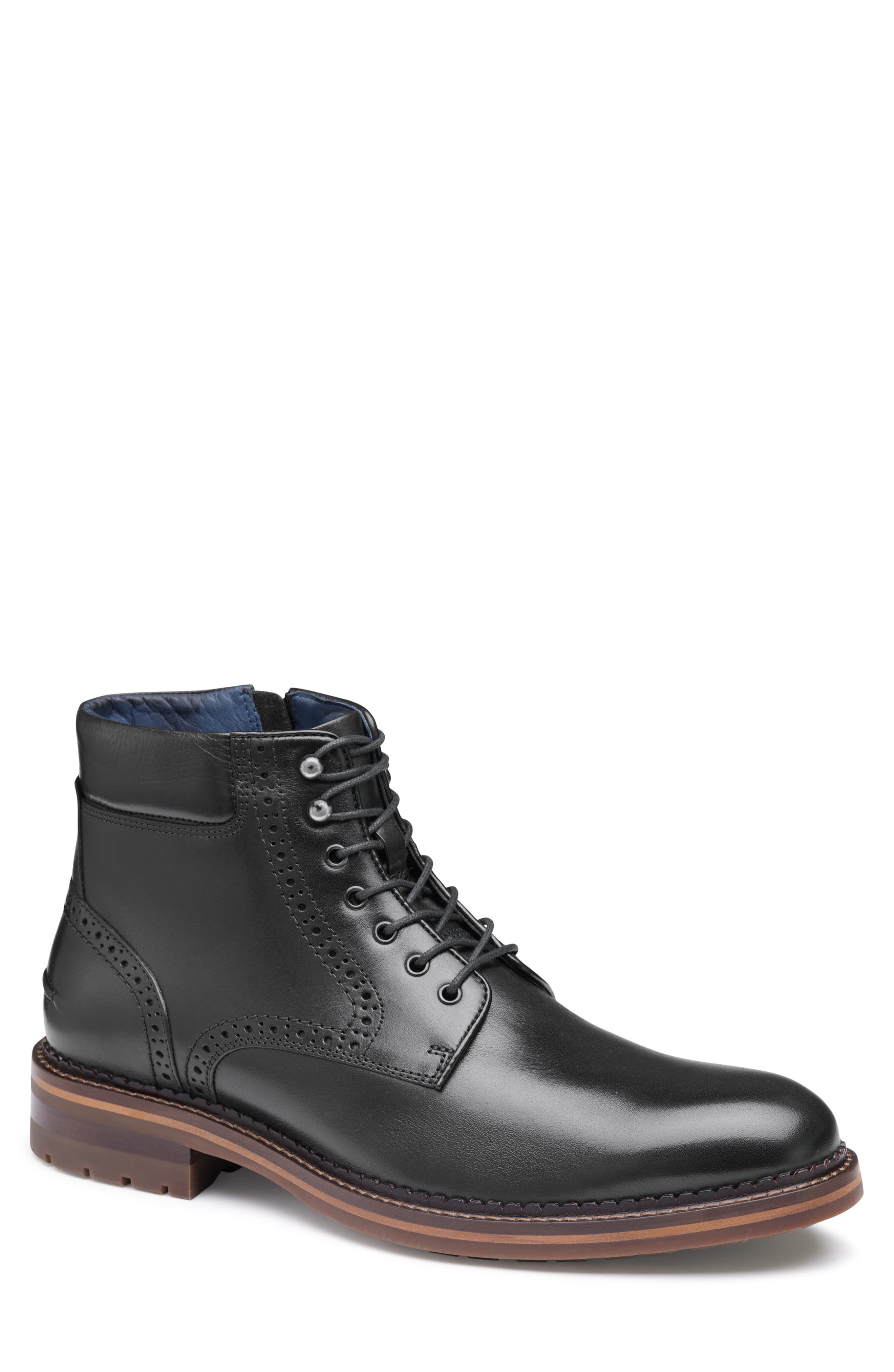XC Flex Connelly Lace-Up Leather Boot, Main, color, BLACK FULL GRAIN