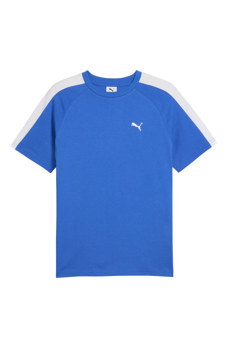 PUMA T7 Cotton T-Shirt, Alternate, color, Mountain Blue