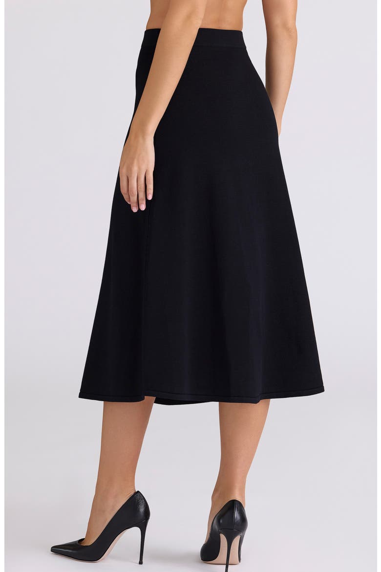 Asti A-Line Sweater Midi Skirt, Alternate, color, BLACK