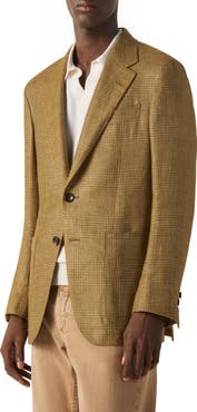 ZEGNA Olive Green Cashmere, Linen & Silk Jacket