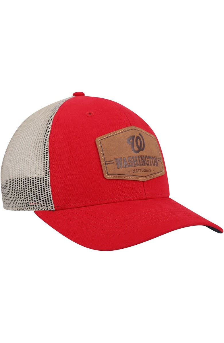 '47 Men's '47 Red/Natural Washington Nationals Rawhide Trucker Snapback Hat, Alternate, color, Red