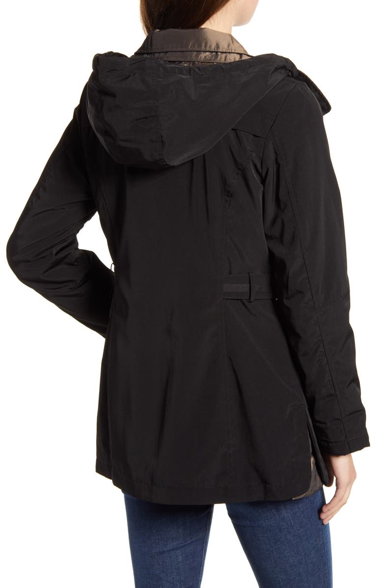 Gallery Raincoat with Removable Hood & Liner, Alternate, color,