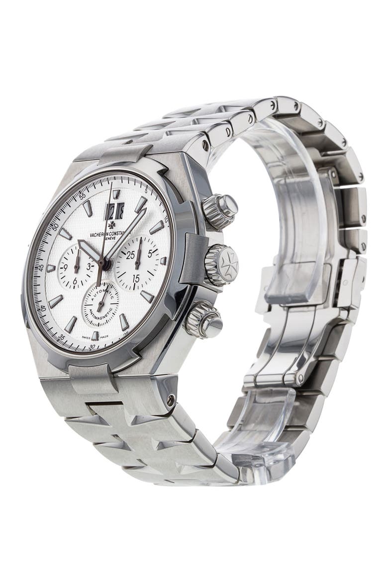 Vacheron Constantin Preowned Overseas Chronograph Bracelet Watch, 42mm, Alternate, color, WHITE GOLD
