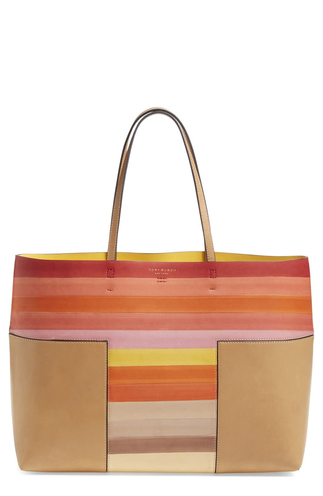 'Block T - Dégradé' Tote, Main, color, VACHETTA MULTI