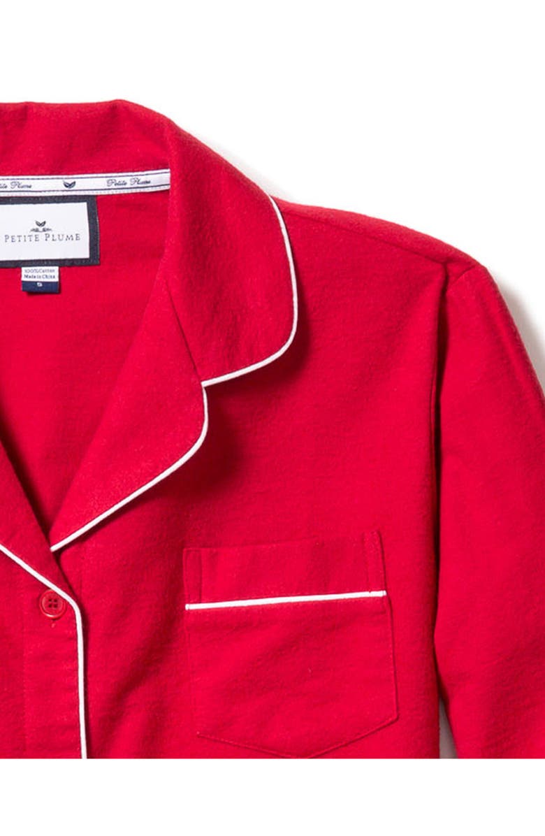 Petite Plume Red Flannel Pajama Set, Alternate, color, Red